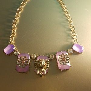 Betsey Johnson Purple Elephant necklace